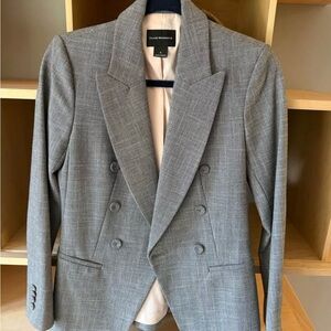 Club Monaco Gray Double-Breasted Blazer